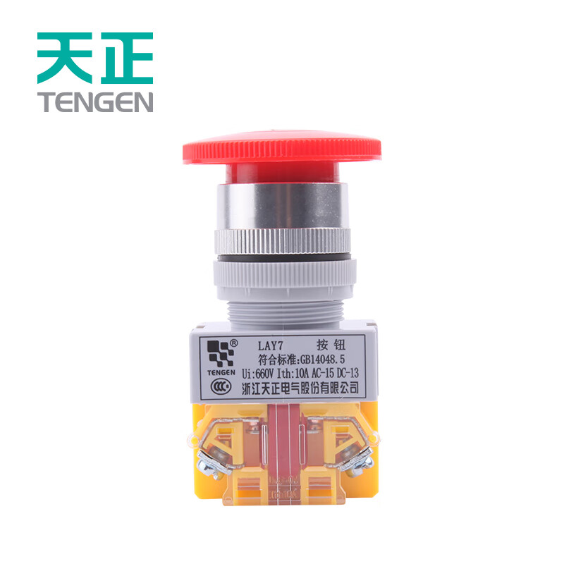 天正电气 TENGEN 按钮开关信号灯 LAY7系列按钮开关(定制款) LAY7-11DN/220V 带灯 (红)LED灯