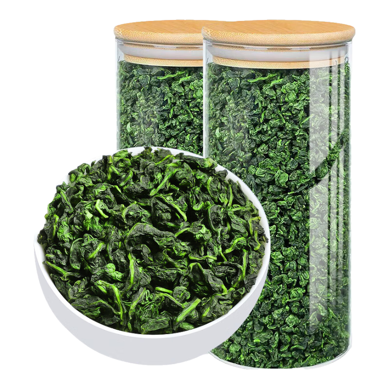 立香園 茶葉安溪鐵觀(guān)音 濃香型手工制茶 新茶高山烏龍茶 散裝禮盒裝 玻璃兩罐共500克