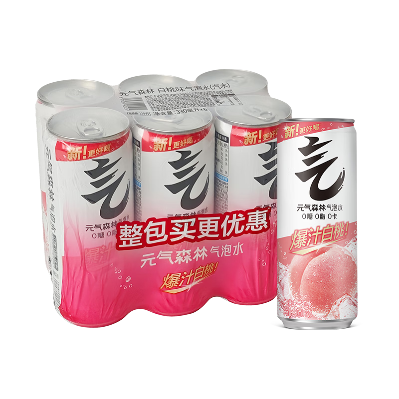 Ԫ��ɭ�� Фս���� 0��0֬0�� ����ζ ��������ˮ330mL 6��װ���� 17.9Ԫ