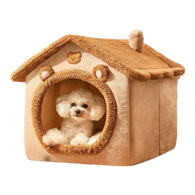 茨格曼狗狗窩冬季貓窩封閉式狗房子小型犬室內(nèi)貓咪窩保暖狗屋貓屋寵物窩 XL號【建議28斤內(nèi)寵物