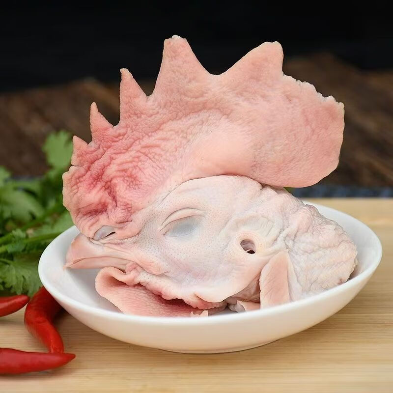 土鸡现杀农家柴鸡肉新鲜冷冻鸡胗鸡肝散养 鸡冠子鸡背肉生鲜 大公鸡头1000g 放心食用