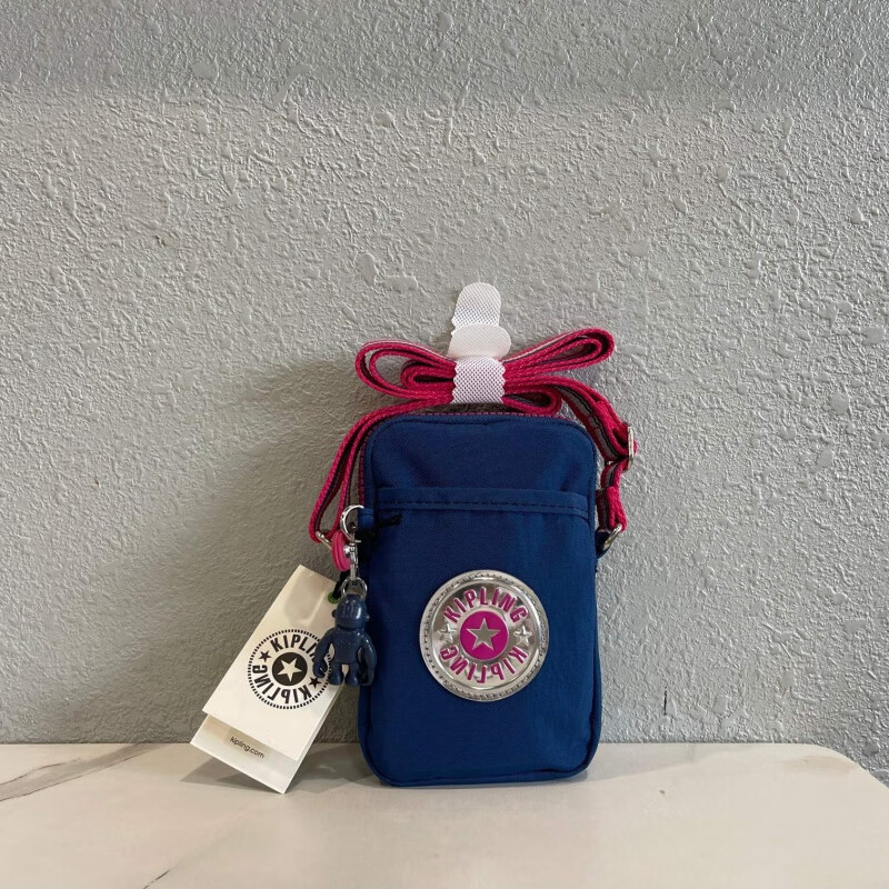 凱浦林凱浦林手機包女斜挎小包單肩包猴子包證件護照收納袋迷你包防水 藍紅拼接