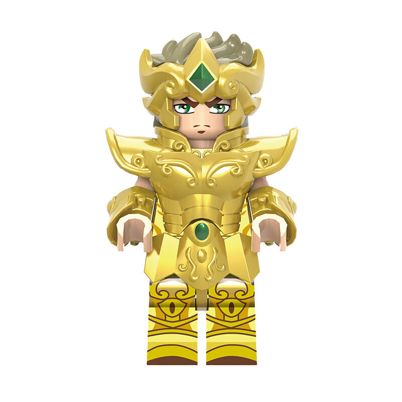 中国积木黄金圣斗士人仔第三方十二星座模型玩偶拼装积木玩具 狮子座