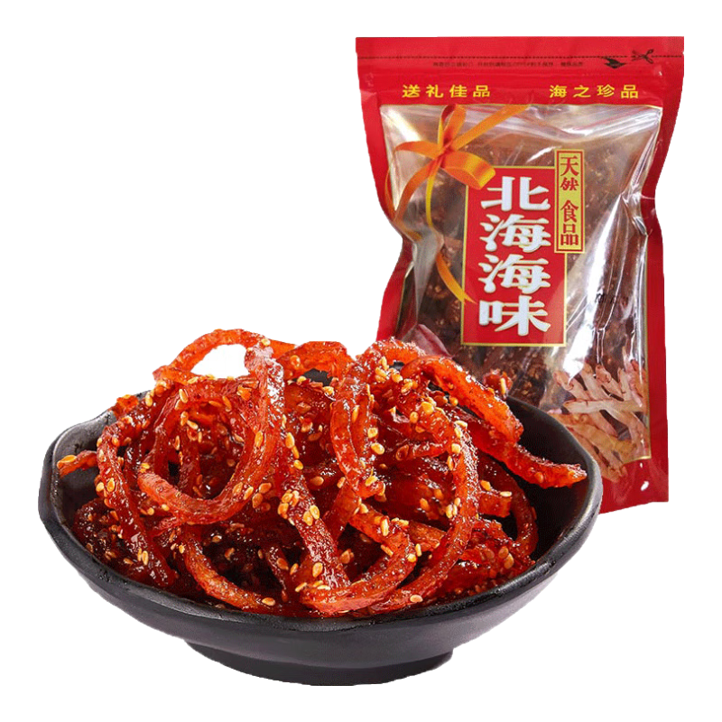 恰味魚(yú)兒北海特產(chǎn)海味蜜汁香辣鰻魚(yú)絲250g 原味魚(yú)仔魚(yú)干零食年貨休閑小吃 香辣味500g