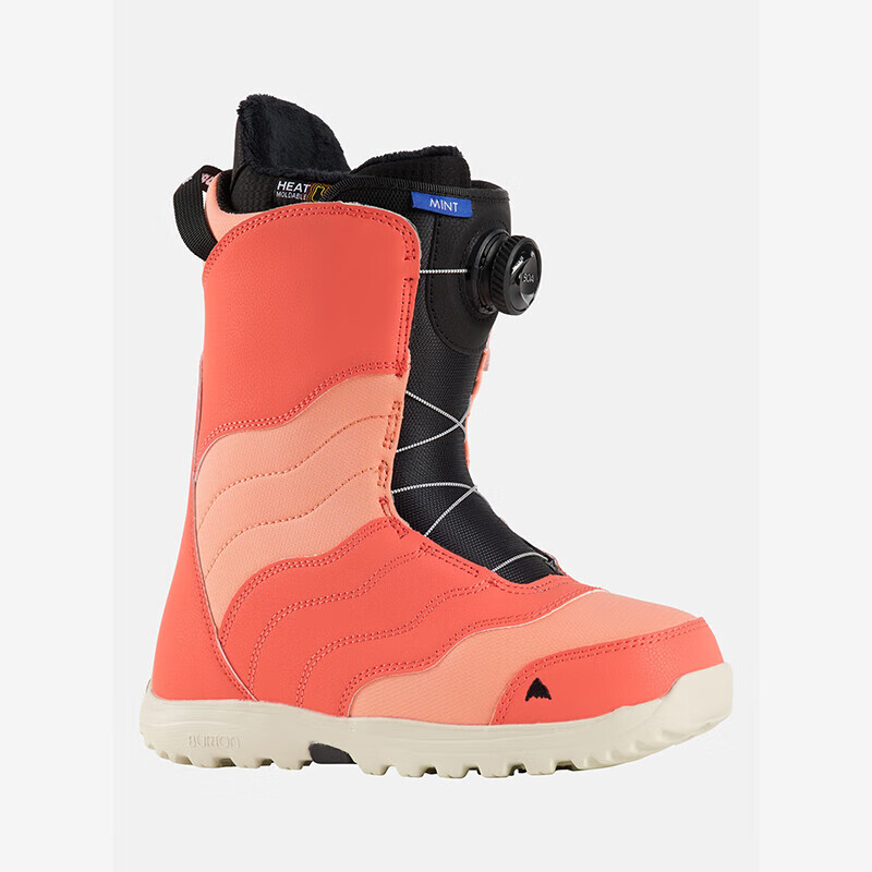 BURTON伯頓女士高山遠足滑雪靴 Mint BOA 24雪季新款女鞋保暖透氣滑雪靴 橘粉色 35
