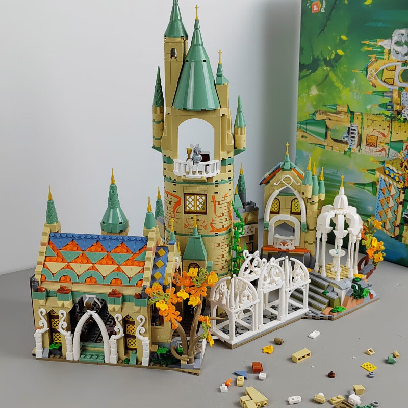乐高旗舰积木绿影城堡别墅模型玩具儿童礼物圣诞新年拼装积木 绿影城堡【1555颗粒】