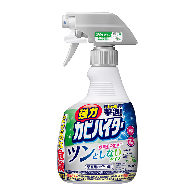 花王（KAO）強(qiáng)力除霉劑360ml浴室墻面墻體除霉噴霧啫喱瓷磚衛(wèi)浴清潔清洗劑