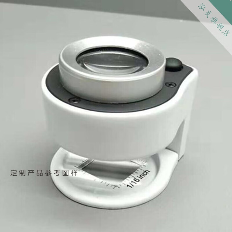 槨俊紡織放大鏡織物密度鏡目數(shù)鏡鴿眼放大鏡緯密鏡高清UV燈驗(yàn)鈔帶刻度 黑色 黑色款