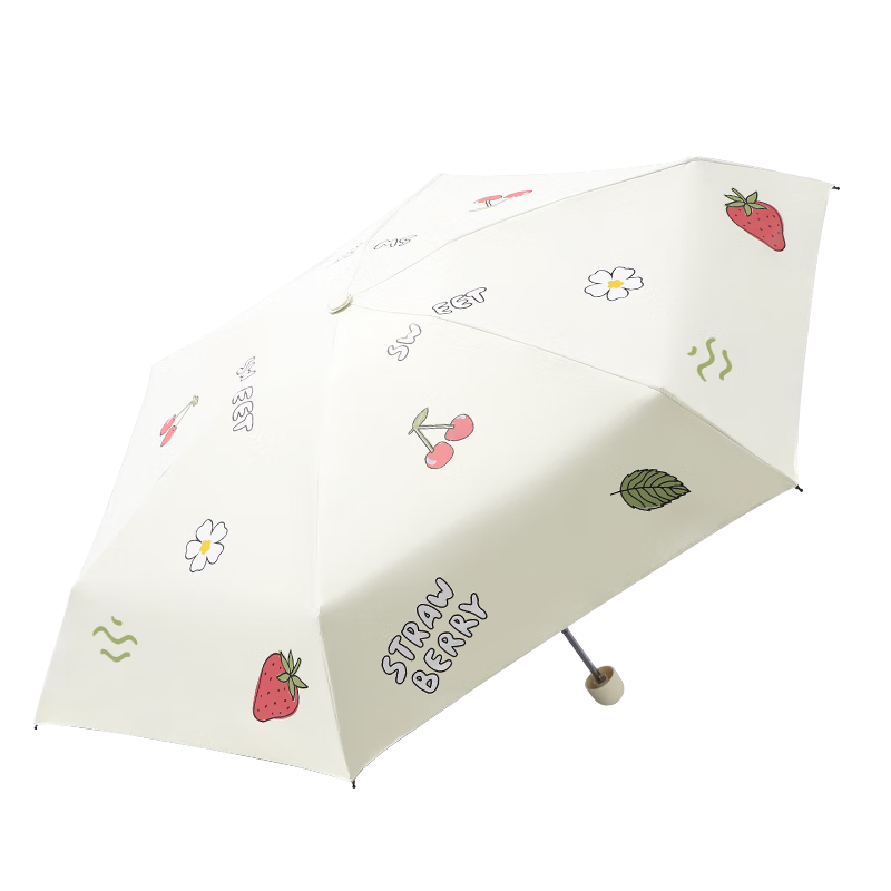 天堂 防曬晴雨傘五折 遮陽(yáng)防曬口袋五折傘晴雨傘 霽月白