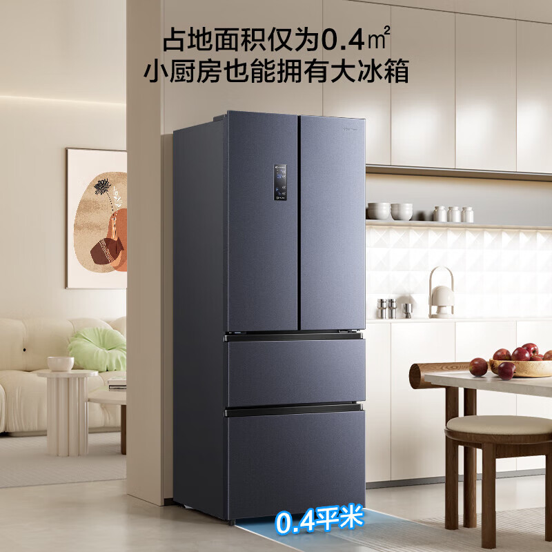 海信（Hisense）冰箱 四开门法式冰箱 一级能效家用小型一级节能无霜冰箱双变频家电BCD-318WNK1DPT