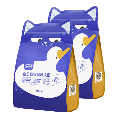 WOWO猫粮 喔喔全价猫粮风味大鹅低敏无谷成猫幼猫通用全期猫主粮 2KG