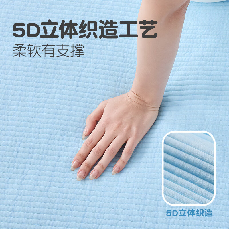 匹鲁床笠A类可水洗机洗5D冷凝凉感刺绣夏季加大尺寸透气床笠 西瓜冰 150*200cm(床笠三件套)