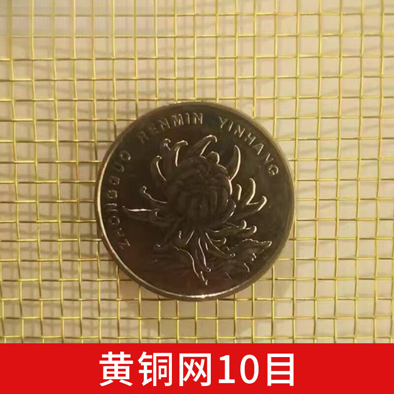 ZKHE黃銅網(wǎng)5-250目銅網(wǎng)接地網(wǎng)電磁信號屏蔽網(wǎng)油漆過濾銅絲網(wǎng)布 黃銅10目  1米*1米