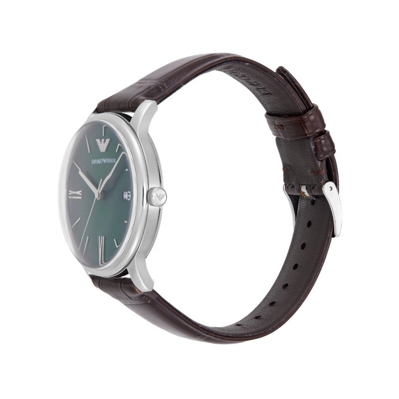 EMPORIO ARMANI官方正品男士手表大表盘石英表商务休闲手表男送生日礼物 绿色AR11672 32mm