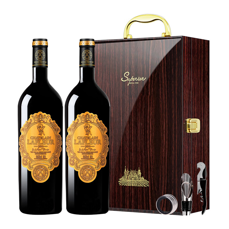 【JD旗舰店】拉斐 法国原瓶进口红酒干红葡萄酒 天使庄园金标750ml*2瓶