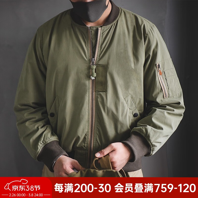 ���ǹ�װ ��ʽ����MA-1���мп˼Ӻ�ů�޷�������ߴ����������� ǳ��ɫ S