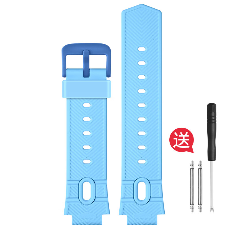 溥畔适用小寻电话手表T6C表带儿童智能手表XPSWA006软硅胶亲肤手腕带 原款式硅胶表带-蓝色 小寻电话手表T6C【XPSWA006】