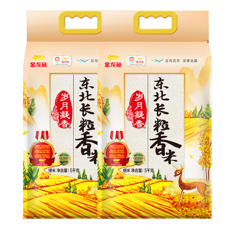 金龙鱼大米 岁月凝香东北长粒香 5kg*2袋