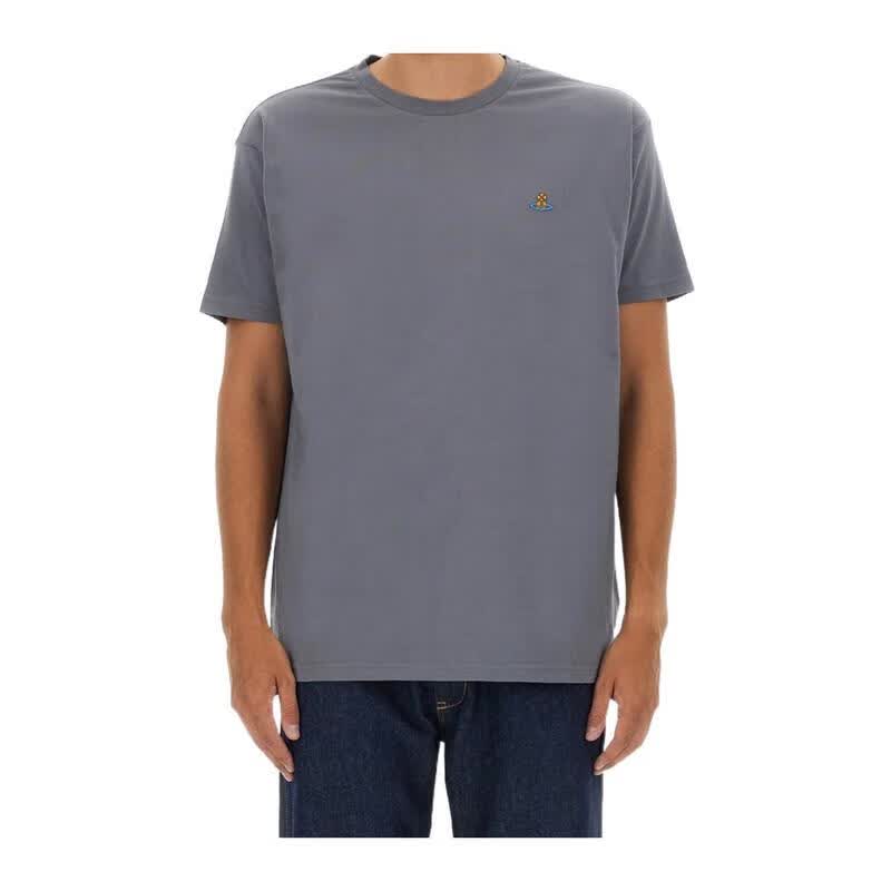 韦斯特伍德(vivienne westwood)男式t恤 夏季简约纯色舒适透气圆领棉