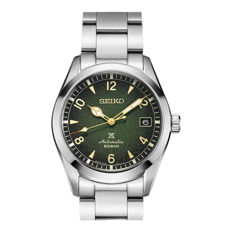 精工手表男款登山者經(jīng)典復古腕表戶外運動機械表 情侶送禮 38節(jié)禮物 SPB155J1-綠盤-6R35機芯