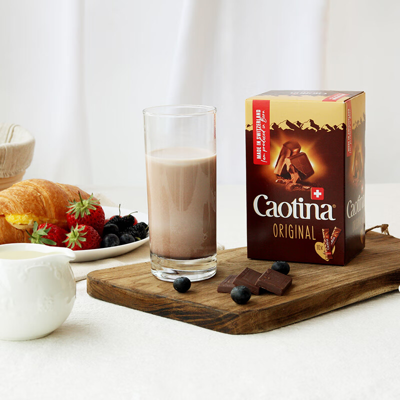Caotina瑞士进口可可粉热巧克力粉 冲饮配早餐牛奶咖啡 便携装15g*10条