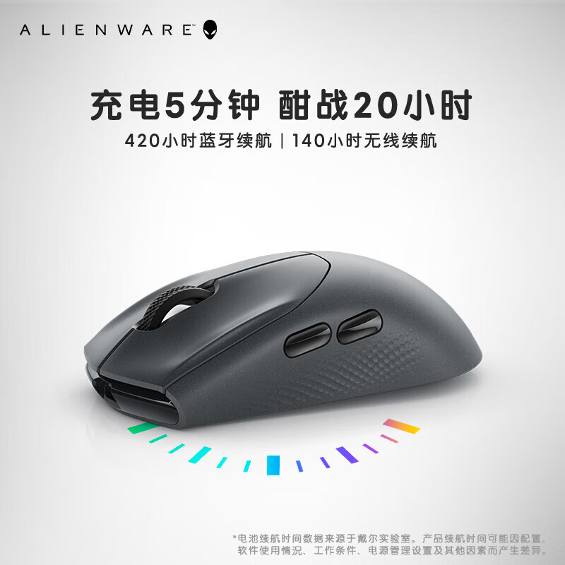 外星人(Alienware)720M+510K 键鼠套装(无线游戏鼠标 有线机械键盘 )RGB高端电竞外设 送女友 黑色