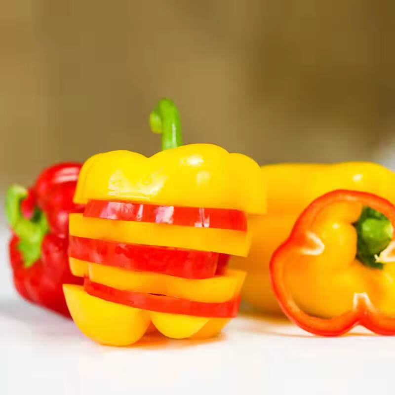 佑嘉木 山东潍坊三色彩椒现摘现发新鲜蔬菜水果 净重4.5斤