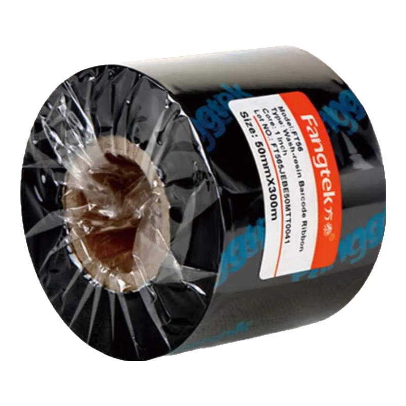 fangtekFT56水洗嘜碳帶 理光D110C洗水嘜布標(biāo)絲綢帶專用碳帶熱轉(zhuǎn)印打印機(jī)耐高溫耐水洗不褪色嘜頭領(lǐng)標(biāo)色帶 FT56水洗嘜碳帶 25mm*300m