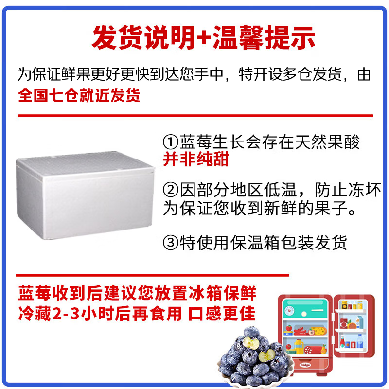 果益寿蓝莓 云南蓝莓 国产当季新鲜水果 时令生鲜 12盒装 单果12-15mm 100-125g/盒