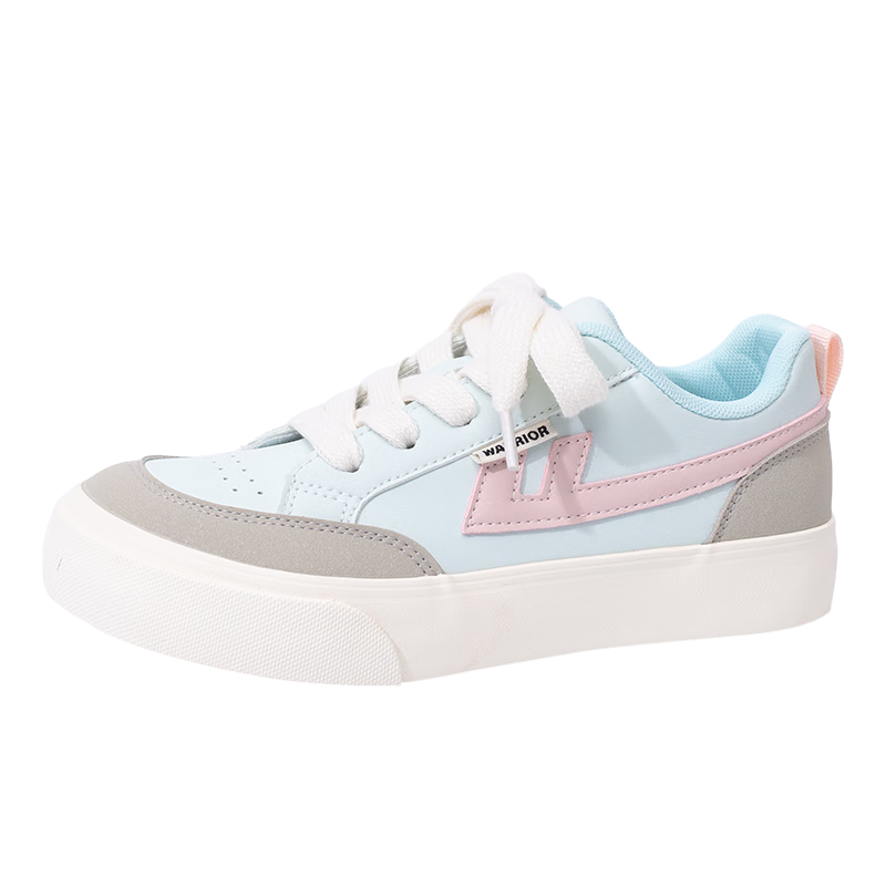 回力女鞋新款板鞋女厚底百搭小白鞋小眾休閑鞋子女 淺藍(lán)/灰/粉紅 40