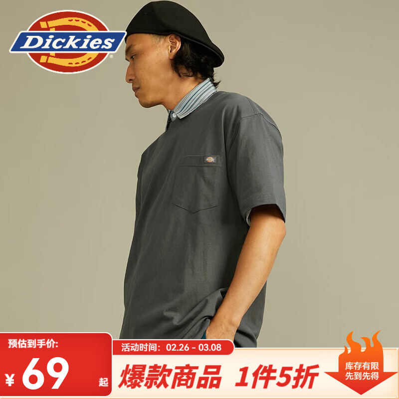 dickies����T�� ��ԼСLOGO��ʽ�����ʿ������� t����DK012306 ���ɫ L