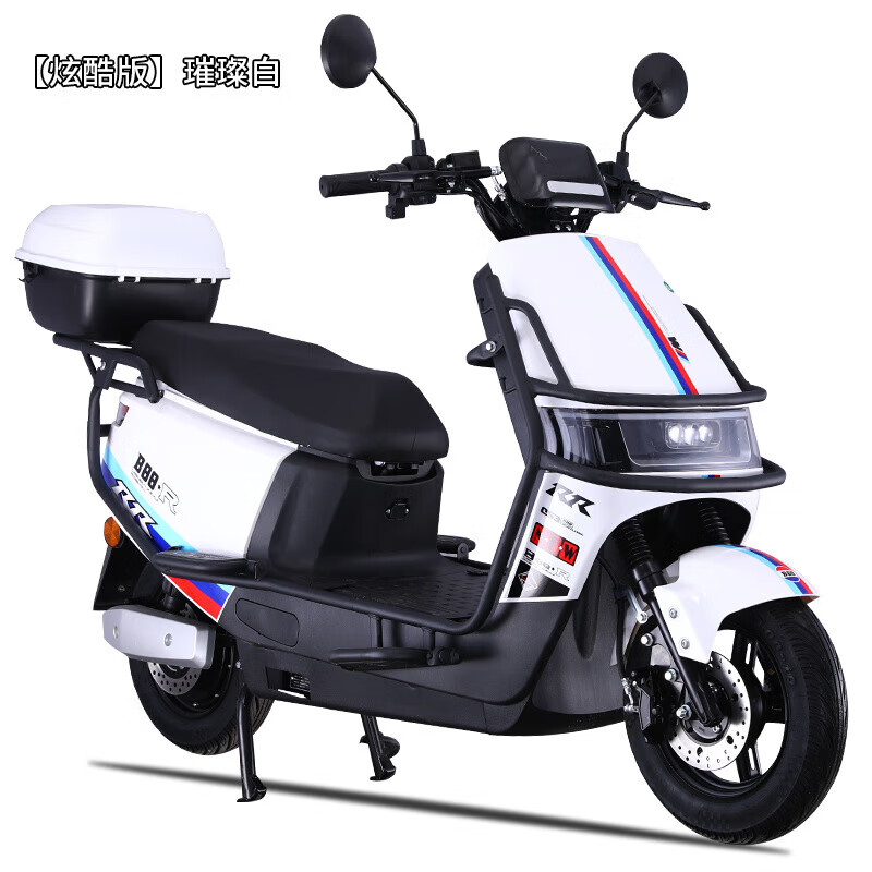 车72v电动摩托车双人踏板车两轮电瓶车成人高速长跑爬坡王山区爬坡