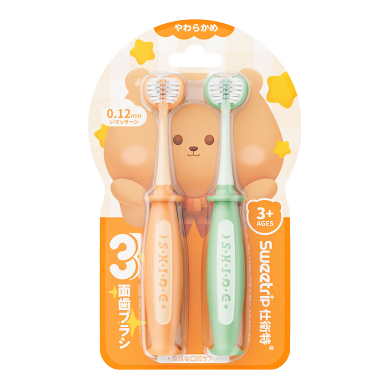 Sweetrip��ͯ��ë��ˢ����3��6-12������u��3dȫ�����С�������� ��ͯ������ˢ��ȫ������� 2֧