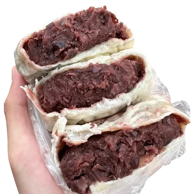 倍绝薄皮豆沙包纸皮红豆沙馒头糖尿人手工红豆枣泥零食品专用早餐 原味红豆沙包10枚*100g【不甜】
