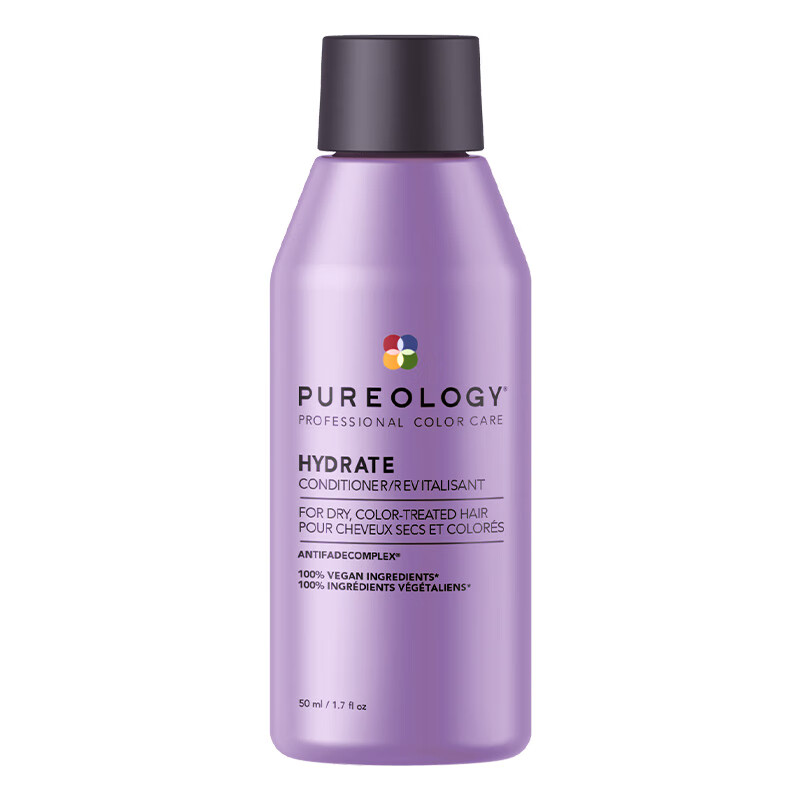 Pureology普若绮植萃氨基酸水盈系列保湿锁色洗发水护发素紫瓶【临期清仓】 保湿护发素50ml
