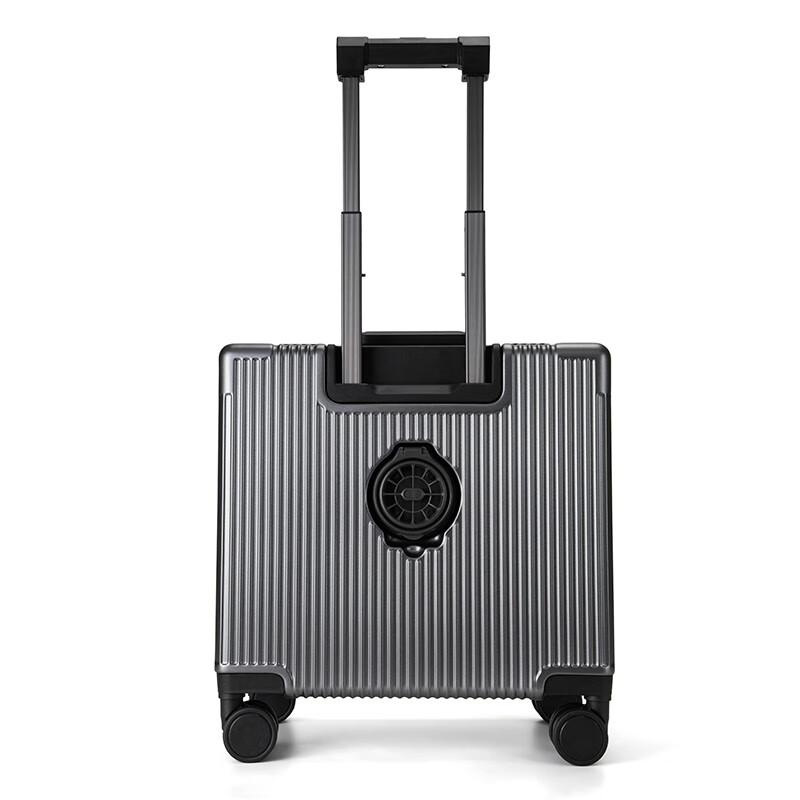 Walker Shop【轻奢品牌】行李箱铝框登机箱男女小型轻便多功能拉杆箱 深灰色 16英寸 【登机箱】