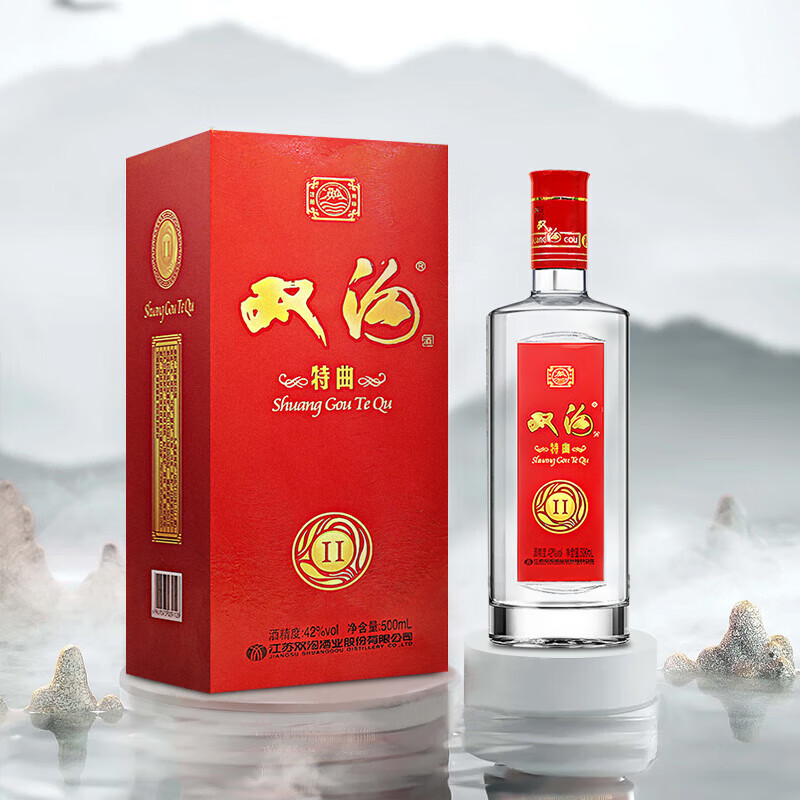 双沟 浓香型白酒 纯粮酿造 中秋送礼 42度 500mL 6瓶 整箱2021年双沟特曲
