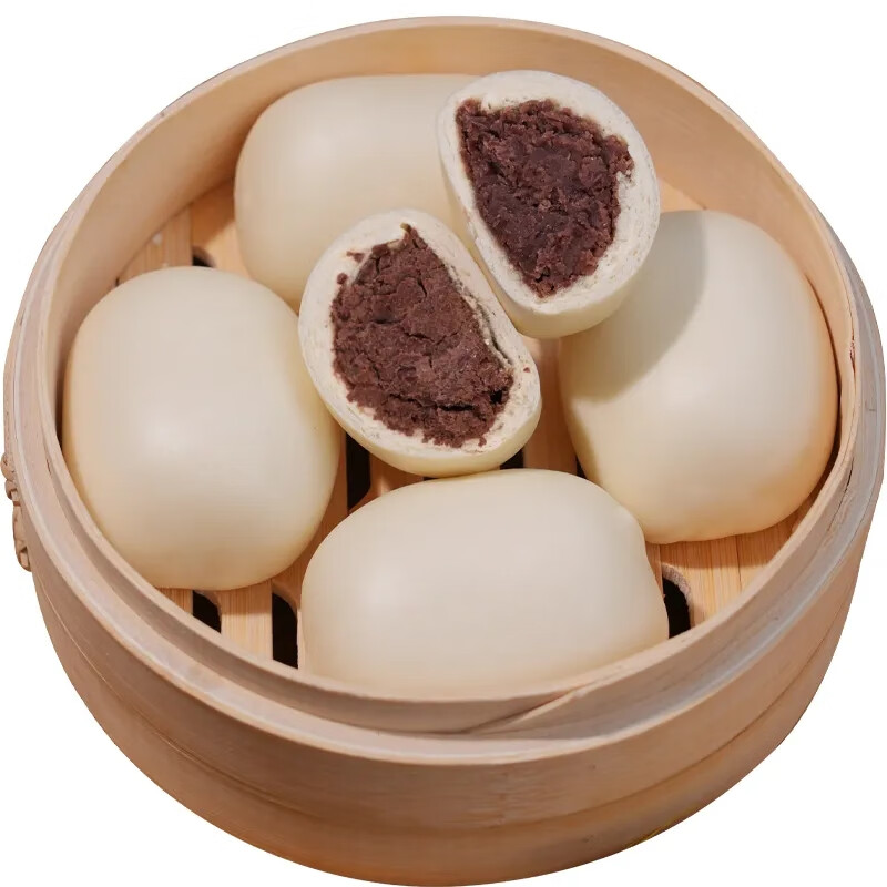 颐景天手工红豆沙包 红小豆馒头儿童营养早餐面点甜品速食学生现做现发 红豆豆沙包6个*62g【加糖】