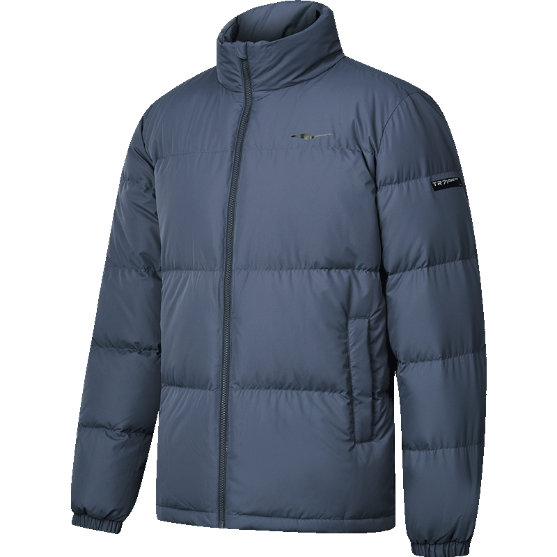 鸿星尔克羽绒服男冬季立领开衫外套男保暖控温防水休闲通勤上衣|驭光科技