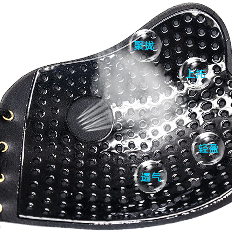 【直发】拉拉女神隐形文胸羽翼隐形内无钢圈拉绳硅胶隐形胸贴婚纱 黑色裸货(1件装) 均码 A