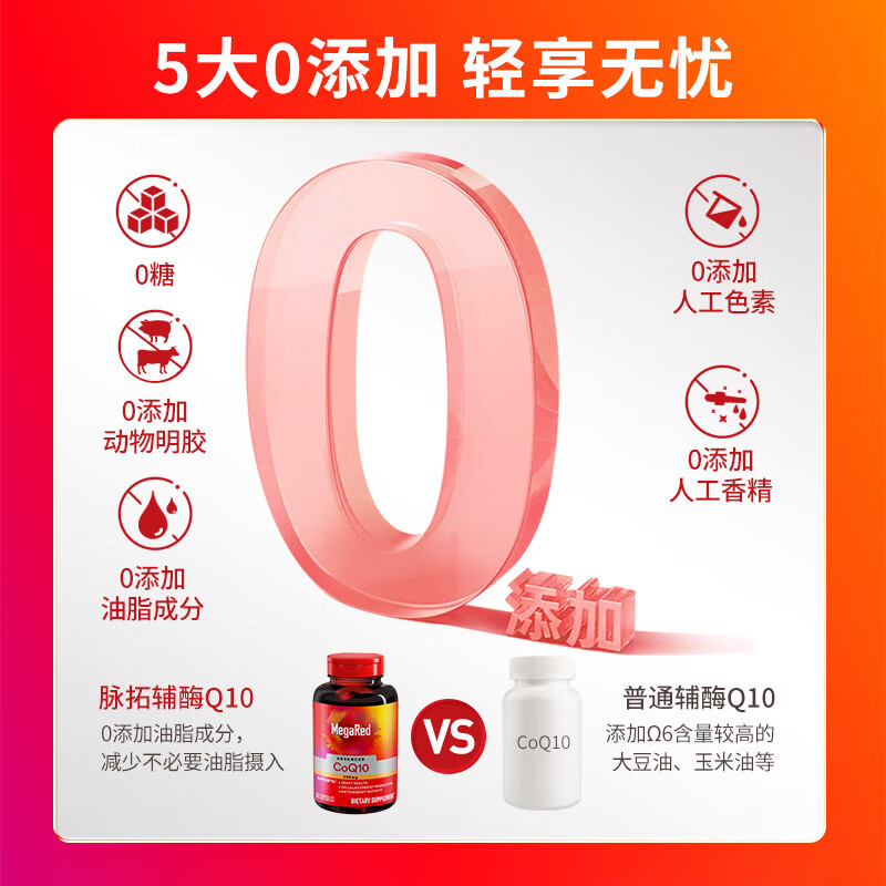 脉拓MegaRed 辅酶Q10 200mg90粒美国原装进口呵护心脑血管coq10高含量 护心脏 辅酶Q10 200mg 90粒