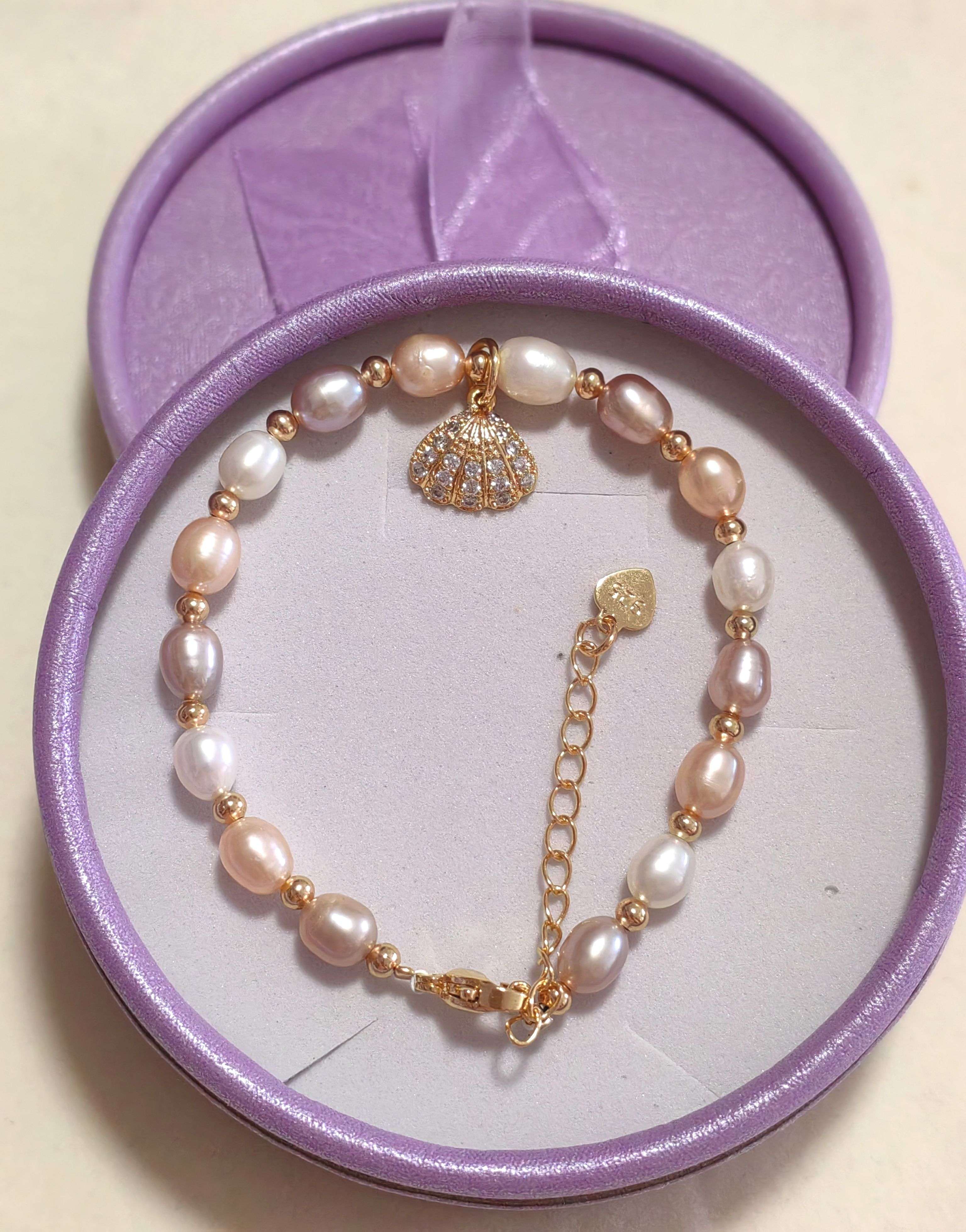 川森海南天然淡水珍珠手链彩色珍珠手串小众高级感手串送女友闺蜜礼物