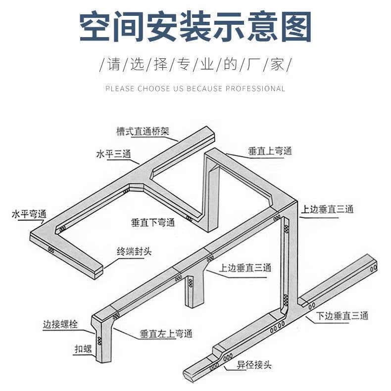smvp桥架配件线槽弯头90度直角上下弯上弯下弯左右弯水平弯垂直定制做