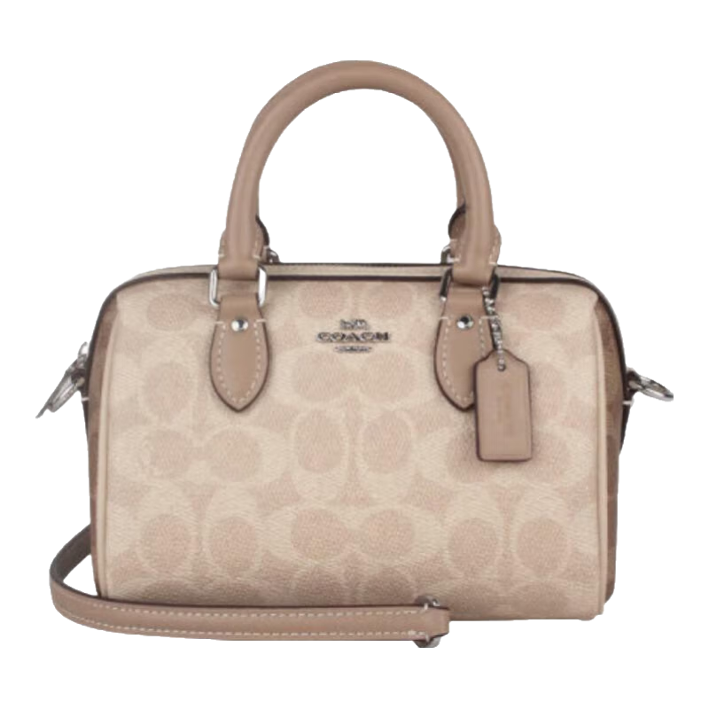 百亿补贴:COACH/蔻驰 女士波士顿包枕头包女包单肩斜挎手提包 沙黄色拼色CW330SVXCU 1269元