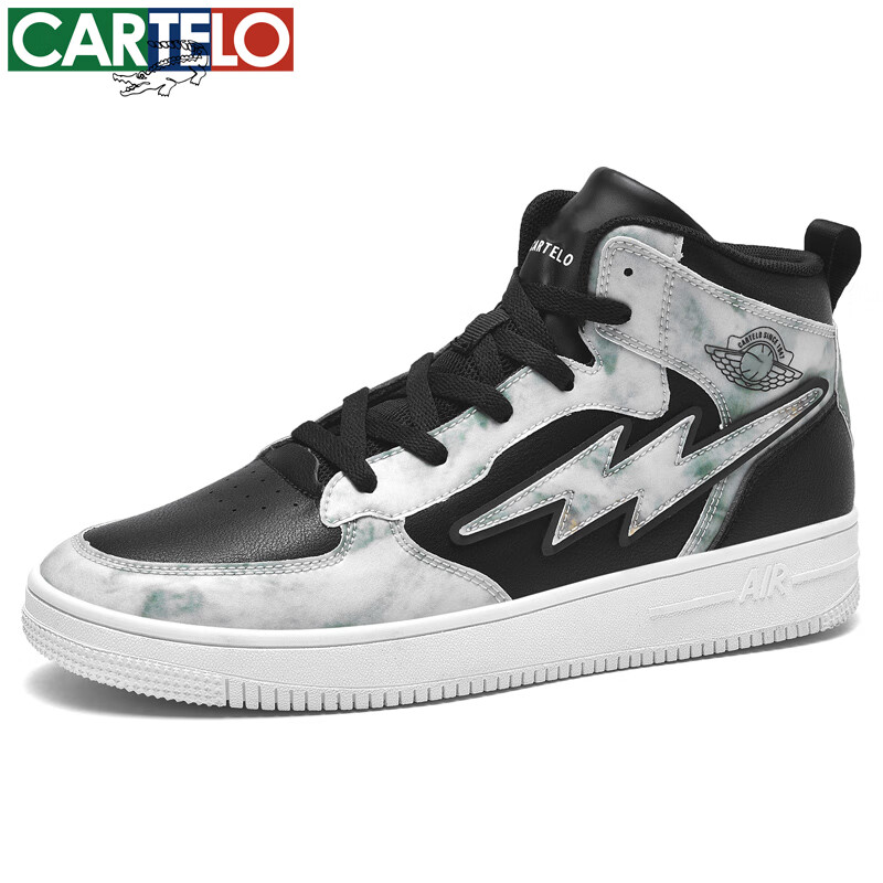 卡帝乐鳄鱼休闲鞋男春夏季新款透气时尚复古网面运动鞋潮流百搭厚底低帮男鞋 浅绿[四季款]QH3352 41