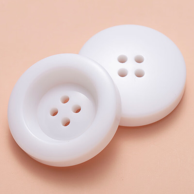 若軒羊絨大衣扣子女扣黑色風(fēng)衣毛衣扣服衣服高端紐扣各種大全  白色 6顆 25mm