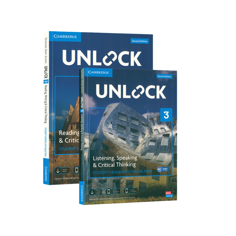 剑桥初中英语教材 Unlock 3级别级听说+读写（剑桥大学出版社）KET-PET-FCE 雅思托福阅读写作教材 原版进口 英语学习