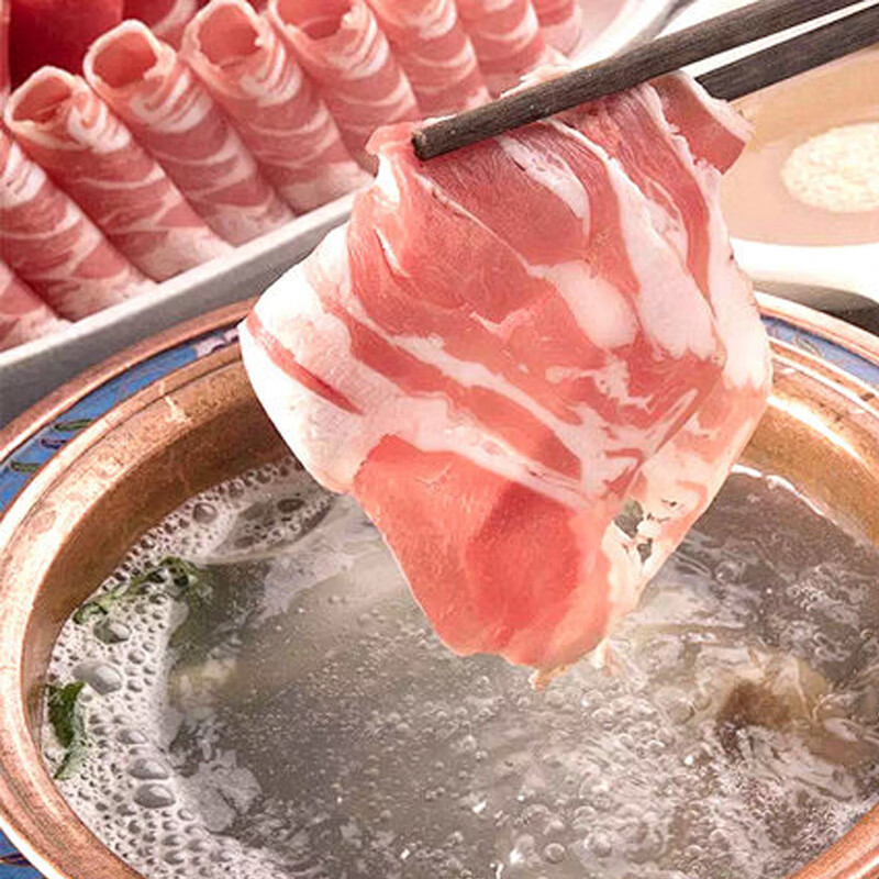 牧海肴原切羔羊肉卷 鲜切羊肉片冷冻肥羊卷内蒙涮火锅食材批发 清真羊肉 羔羊原切羊肉片3斤装