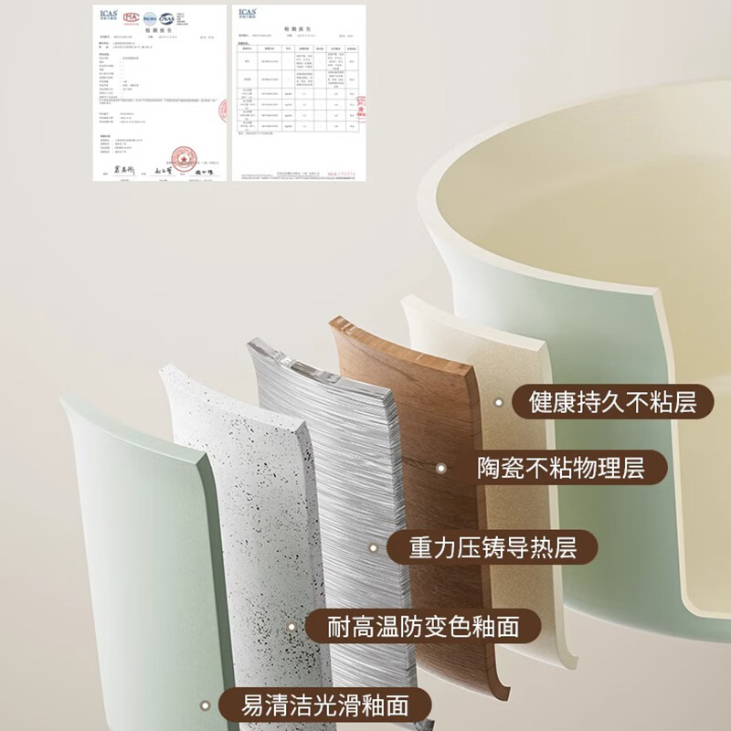 欧菲斯奶锅不粘锅陶瓷婴儿辅食锅一人食家用多功能热奶锅 锅+盖+蒸屉 18cm 2.2L