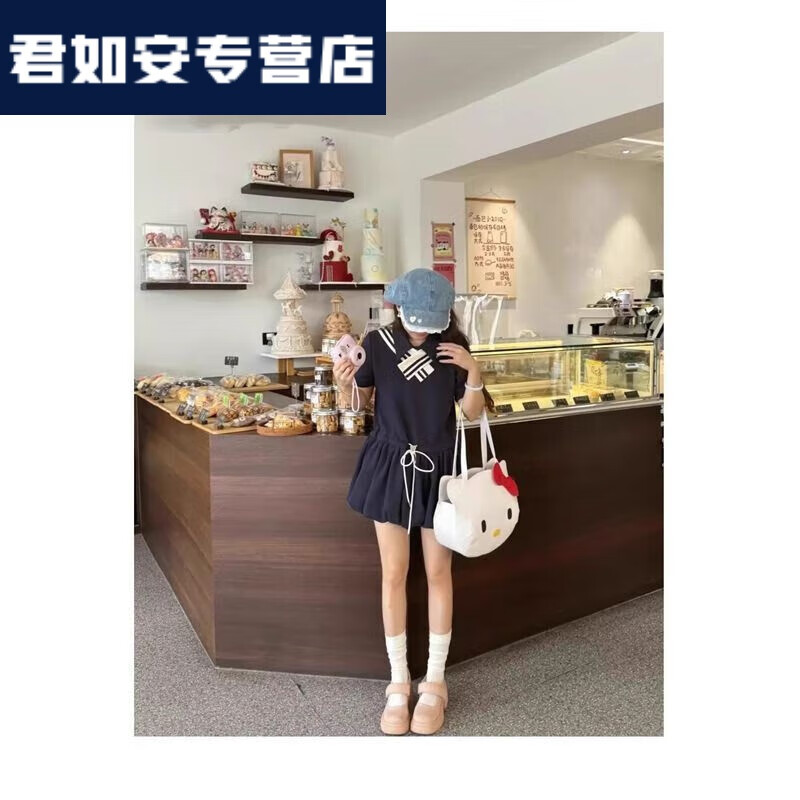 格里奥兹 GLIOZZIhellokitty联名款托特包潮流卡通可爱单肩包蝴蝶结凯蒂猫手提健身 白色大号